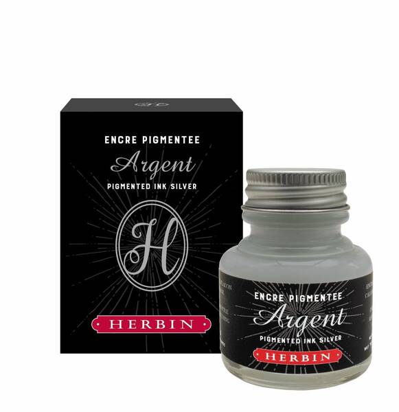 J.Herbin Dekoratif Pigment Mürekkep 30ml Gümüş 13505T - 1