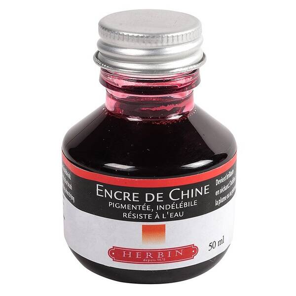 J.Herbin Indian Ink Çini Mürekkebi 50ml Kırmızı 11220T - 1