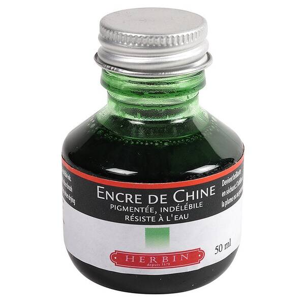 J.Herbin Indian Ink Çini Mürekkebi 50ml Yeşil 11230T - 1