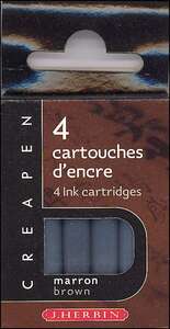 J.Herbin Yeniden Doldurulabilir Kartuş Marron Brown 4'lü - J.Herbin