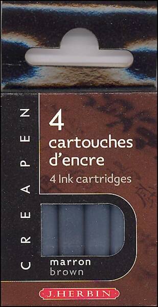 J.Herbin Yeniden Doldurulabilir Kartuş Marron Brown 4'lü - 1