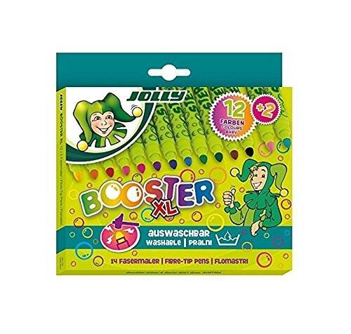 Jolly Booster Xl Yıkanabilir Keçeli Kalem Seti 12+2 Renk