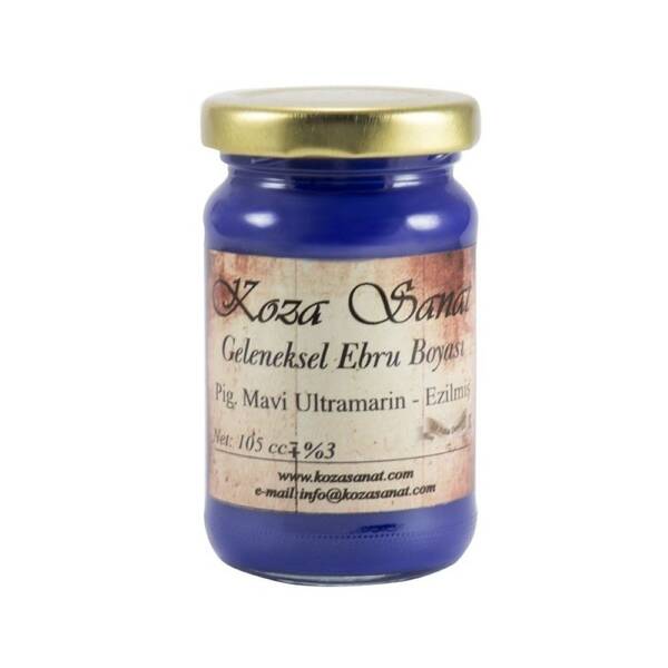 Koza Geleneksel Ebru Boyası 105 Ml Pigment Mavi Ultramarine - 1