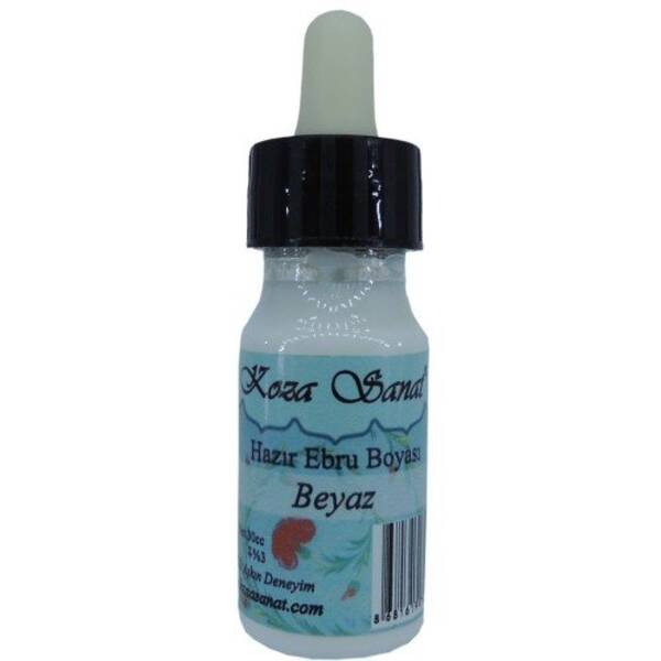 Koza Hazır Ebru Boyası Damlalıklı 30 Ml Beyaz - 1