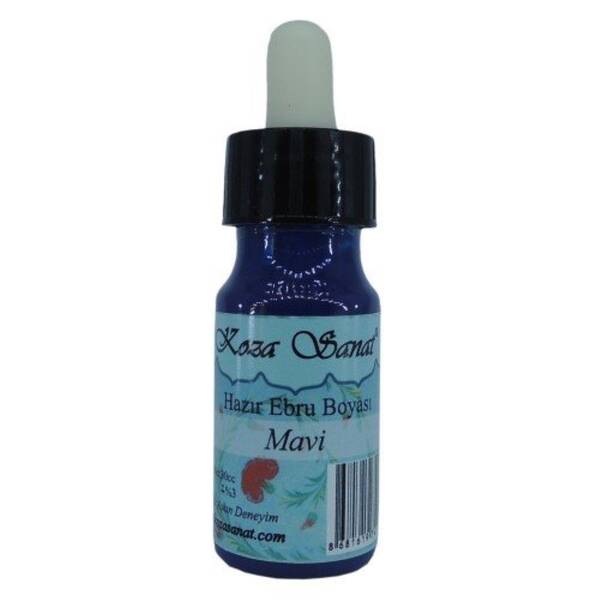 Koza Hazır Ebru Boyası Damlalıklı 30 Ml Mavi - 1