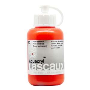 Lascaux Aquacryl Sıvı Akrilik Boya 85 Ml Permanent Red - Thumbnail