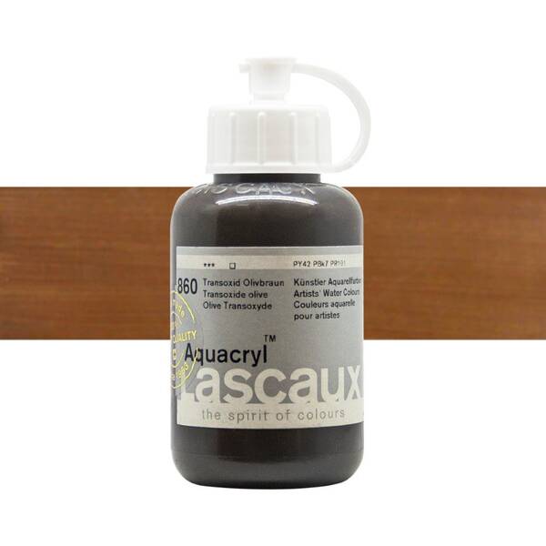 Lascaux Aquacryl Sıvı Akrilik Boya 85 Ml Transoxide Olive - 1