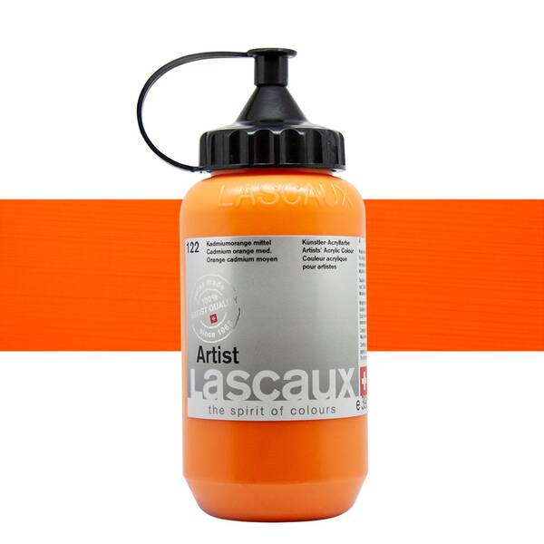 Lascaux Artist Akrilik Boya 390 Ml Seri 4 Cadmium Orange Medium - 1