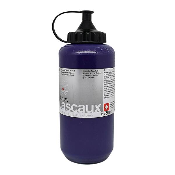 Lascaux Artist Akrilik Boya 750 Ml Seri 3 Dioxazine Violet Deep - 1