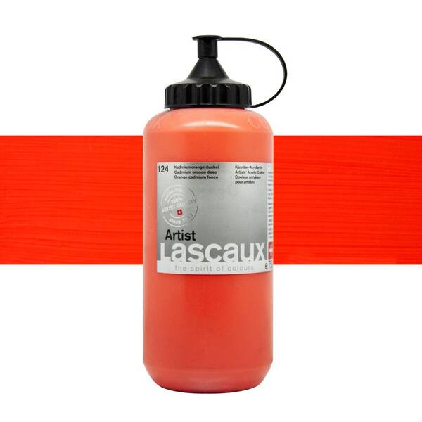 Lascaux Artist Akrilik Boya 750 Ml Seri 4 Cadmium Orange Deep - 1