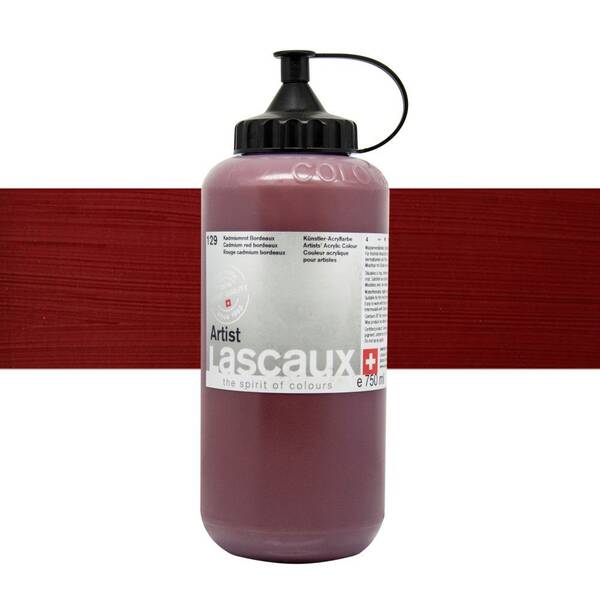 Lascaux Artist Akrilik Boya 750 Ml Seri 4 Cadmium Red Bordeaux - 1