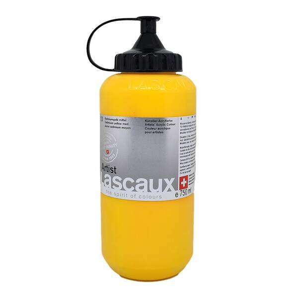 Lascaux Artist Akrilik Boya 750 Ml Seri 4 Cadmium Yellow Medium - 1