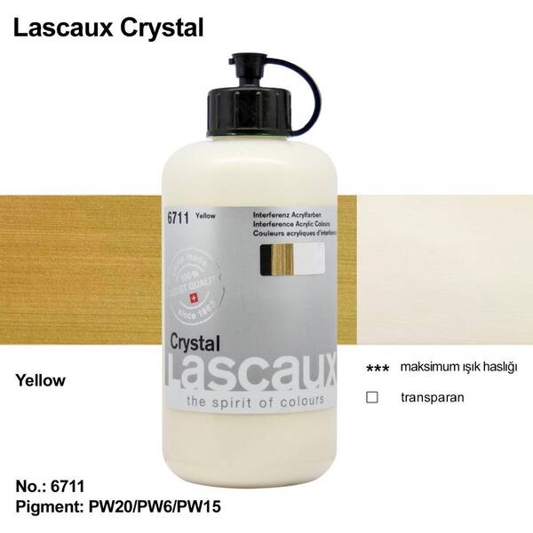 Lascaux Crystal Akrilik Boya 250 Ml Yellow - 1