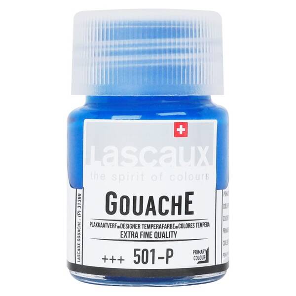 Lascaux Guaj Boya 16 Ml Primary Color Cyan No:501-P - 1