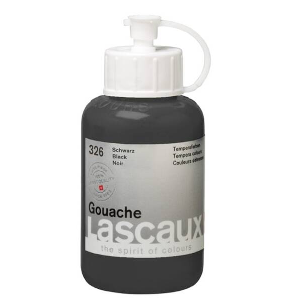 Lascaux Guaj Boya 85 Ml Black No:326 - 1