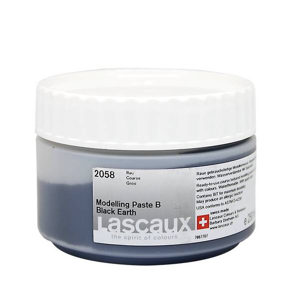 Lascaux Modelling Paste B Black Earth 750 Ml - 1