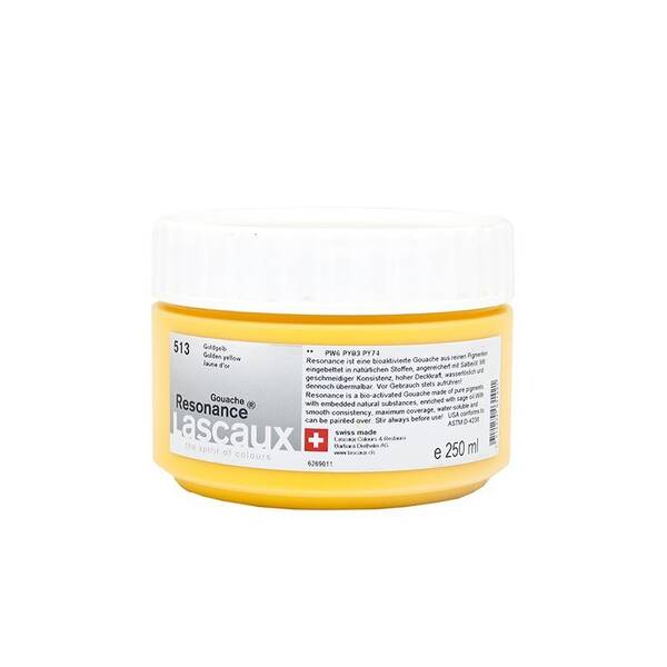 Lascaux Resonance Guaj Boya 250 Ml Golden Yellow No:513 - 1