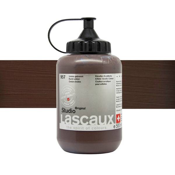 Lascaux Studio Akrilik Boya 500 Ml Burnt Umber - 1