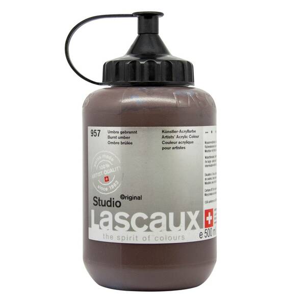 Lascaux Studio Akrilik Boya 500 Ml Burnt Umber - 2