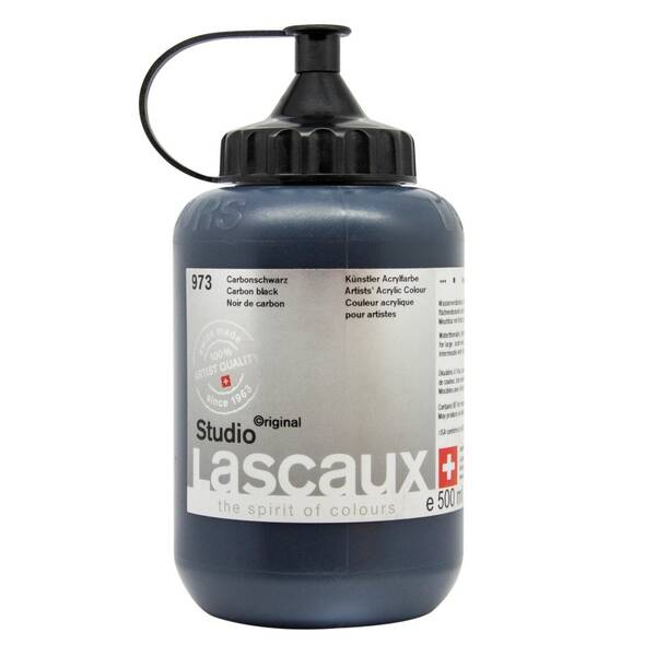 Lascaux Studio Akrilik Boya 500 Ml Carbon Black - 2