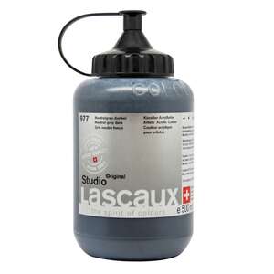 Lascaux Studio Akrilik Boya 500 Ml Neutral Grey Dark - 2