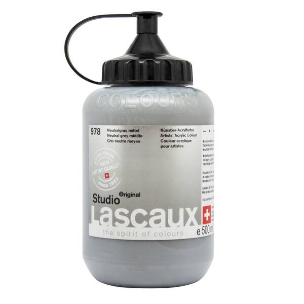 Lascaux Studio Akrilik Boya 500 Ml Neutral Grey Middle - 2