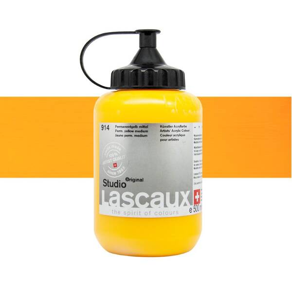 Lascaux Studio Akrilik Boya 500 Ml Permanent Yellow Medium - 1