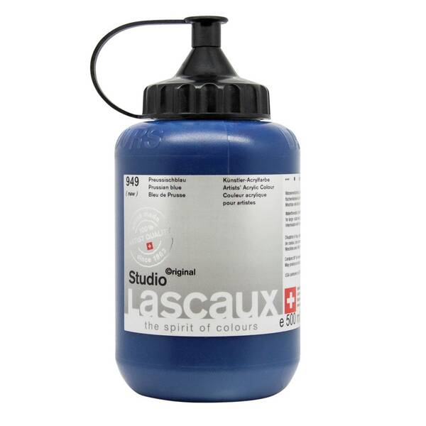 Lascaux Studio Akrilik Boya 500 Ml Prussian Blue - 2