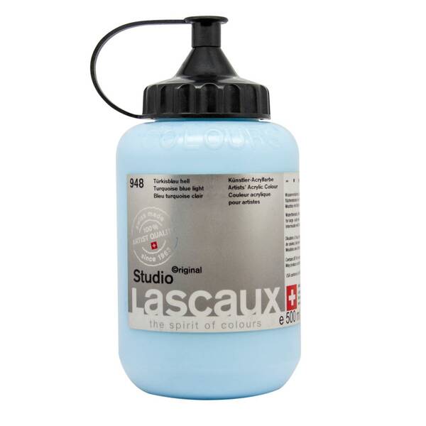 Lascaux Studio Akrilik Boya 500 Ml Turquoise Blue Light - 1