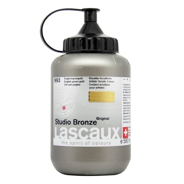 Lascaux Studio Akrilik Boya Bronze 500 Ml English Green Gold - 2