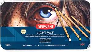 Derwent - Derwent Lightfast 36 Renk Boya Kalemi Teneke Kutu