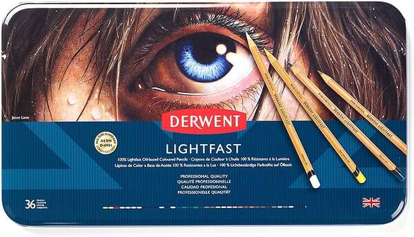 Derwent Lightfast 36 Renk Boya Kalemi Teneke Kutu - 1