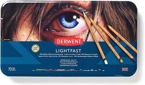 Derwent Lightfast 72 Renk Boya Kalemi Teneke Kutu - 1