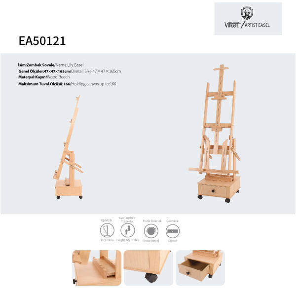 LILY/ZAMBAK EA50121 STUDIO EASEL - 3