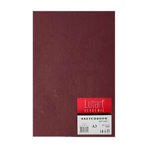 Lutart La-2457 Bordo Kapak Eskiz Defteri 100gr 100 Yaprak A3 - Lutart