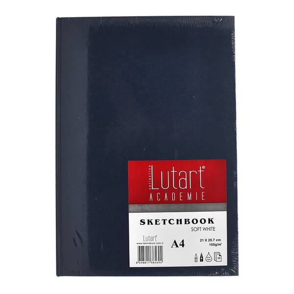 Lutart LA-2464 Lacivert Kapak Eskiz Defteri 100gr A4 100 Yaprak - 1