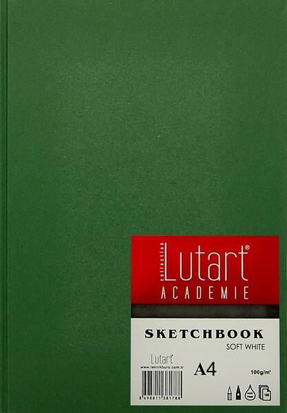 Lutart La-2464 Yeşil Kapak Eskiz Defteri 100gr 100 Yaprak A4 - 1