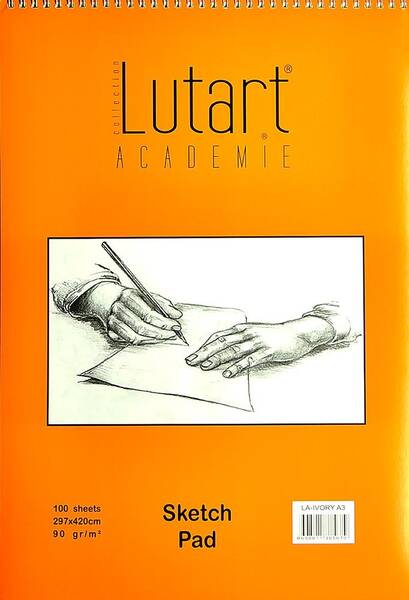 Lutart LA-IVORY A3 Eskiz Defteri 90gr A3 100 Yaprak - 1