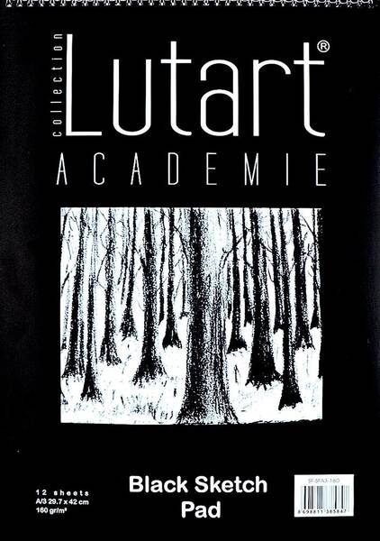 Lutart La-Sfa3 Siyah Eskiz Defteri 160gr 12 Yaprak A3 - 1