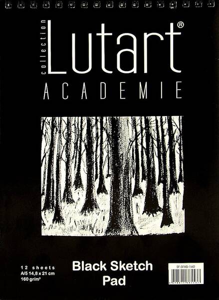 Lutart LA-SFA5 Siyah Eskiz Defteri 160gr A5 12 Yaprak - 1