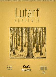 Lutart La-Sk26X35 Kraft Eskiz Defteri 175gr 15 Yaprak 26X35cm - Lutart