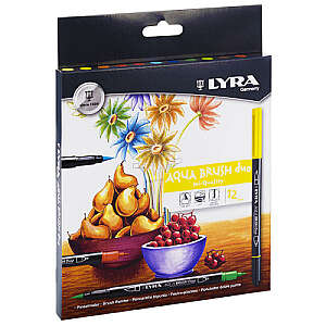 Lyra Aqua Brush Duo Fırça Uçlu Marker 12'li Set - Lyra