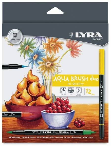 Lyra Aqua Brush Duo Fırça Uçlu Marker 12'li Set - 1