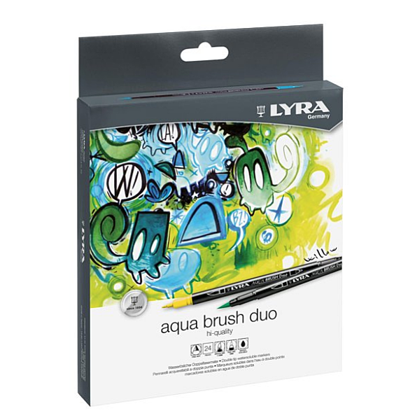 Lyra Aqua Brush Duo Fırça Uçlu Marker 24'lü Set - 1