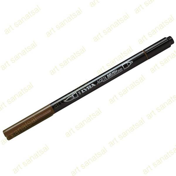 Lyra Aqua Brush Duo Fırça Uçlu Marker Van Dyck Brown - 1