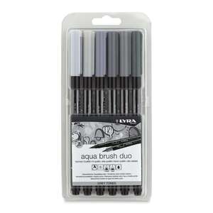 Lyra Aqua Brush Duo Grey 6'Lı Set - 1