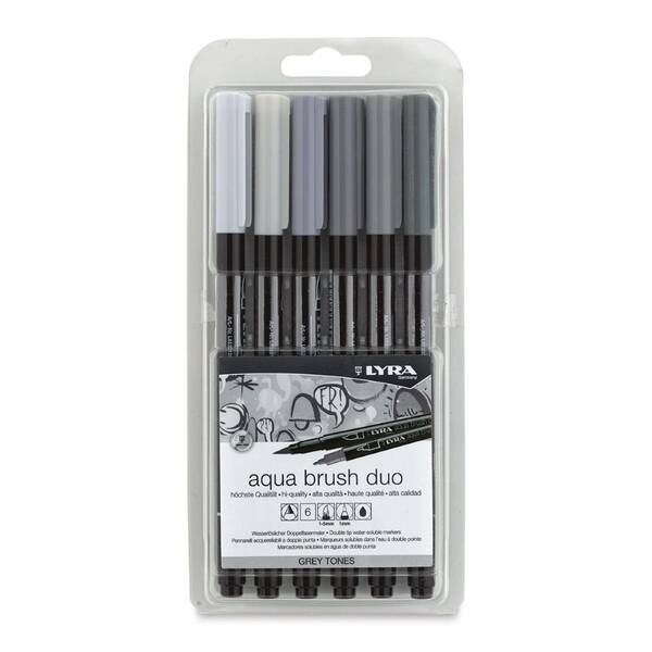 Lyra Aqua Brush Duo Grey 6'Lı Set - 1