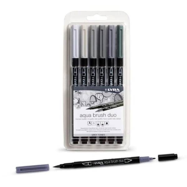 Lyra Aqua Brush Duo Grey 6'Lı Set - 2