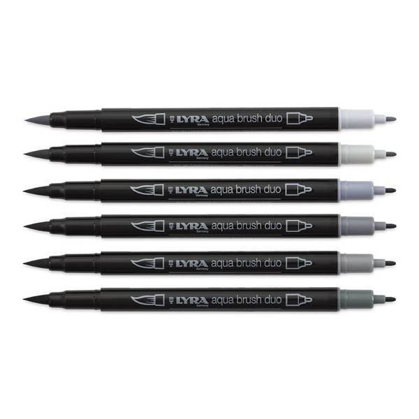 Lyra Aqua Brush Duo Grey 6'Lı Set - 3