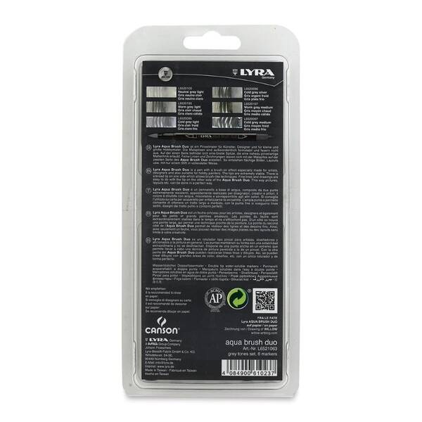 Lyra Aqua Brush Duo Grey 6'Lı Set - 4